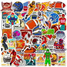 Adesivi da calcio, 100 pezzi, adesivi sportivi in vinile impermeabili a tema calcio per bottiglie d'acqua, laptop, skateboard, regali per bambini