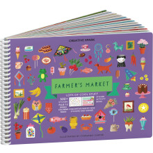Farmer's Market matrick + kifestoknyv (500+ matrica gyerekeknek s 12 sznezo oldal) - Egyms melletti matrics tevkenysgknyv - Szrakoztat mat