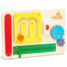 deMoca Montessori Busy Board for 1 Year Old Sensory Toy for Toddlers Travel Toys with Educational Activities for One Year Old and 2 Years Old Gift