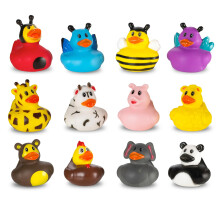 Patinhos de Borracha Playbees em Pacote de 12 Variedades Brinquedos de Banho