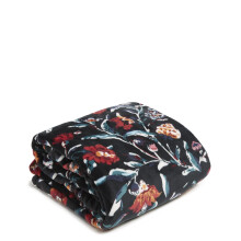 D   mska fl   sov    ply   ov    deka Vera Bradley s mot   vom trvaliek, cierna, 80 x 50