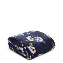 D   mska fl   sov    ply   ov    deka Vera Bradley s mot   vom kvetov a vetviciek, n   morn   cka modr   , 80 x 50
