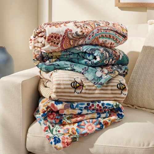 Vera Bradley Vera Bradley Γυναικείο Μαλακό Ριχτάρι Φλις, Provence Paisley, 80 X 50 2