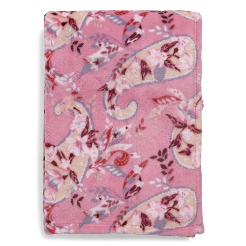 Vera Bradley Vera Bradley Γυναικείο Μαλακό Ριχτάρι, Βοτανικό Paisley Ροζ, 80 X 50 2
