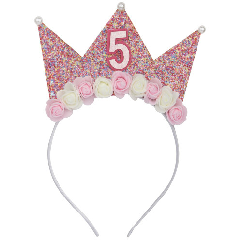 SUNDECOR Baby Birthday Crown Bandons