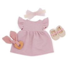 LullaBaby - Clothing Set - Pink Dress Headband Teether & Shoes - 14-inch Baby Doll Clothes - Imaginative Play - Toys For Kids Ages 2 & Up - Baby Dol