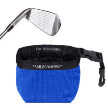 Club Scrub Golf Club og Golf Ball Cleaning Bag Vandtæt rent ansigtsteknologi foring perfekt tør mikrofiber udvendig aftagelig clip maskine vaskba