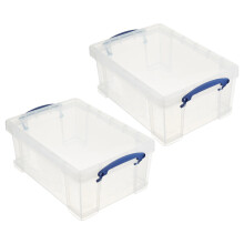 Bote vraiment utile des poubelles de stockage en plastique de 9 litres avec couvercles et poignees de verrouillage de clip pour l'organisation e
