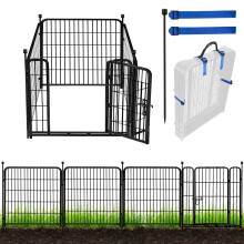 ADAVIN Recinzione da Giardino 32 in(H), 1 Cancello+3 Pannelli, Recinzione per Cani da Esterno