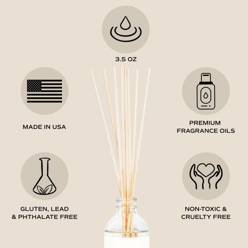 Sweet Water Decor Pumpkin Spice Reed Diffuser Set - Pumpkin Cloves Cinnamon and Vanilla Fall Scented Diffusers - Scent Diffusers for Home Lon 1