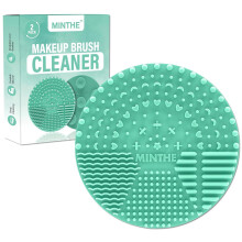 MINTHE Make-upborstelreiniger Mat | 2 stuks | Siliconen make-upborstelreinigingsmat Make-upborstelreiniger Pad Make-upborstelmatreiniger Make-upreini