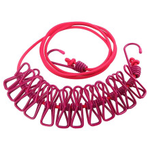 Alinna Rettractable Portable Corpory Cracs Travel Corde a linge avec 12 pinces a linge pour les accessoires de camping en plein air a linge inter