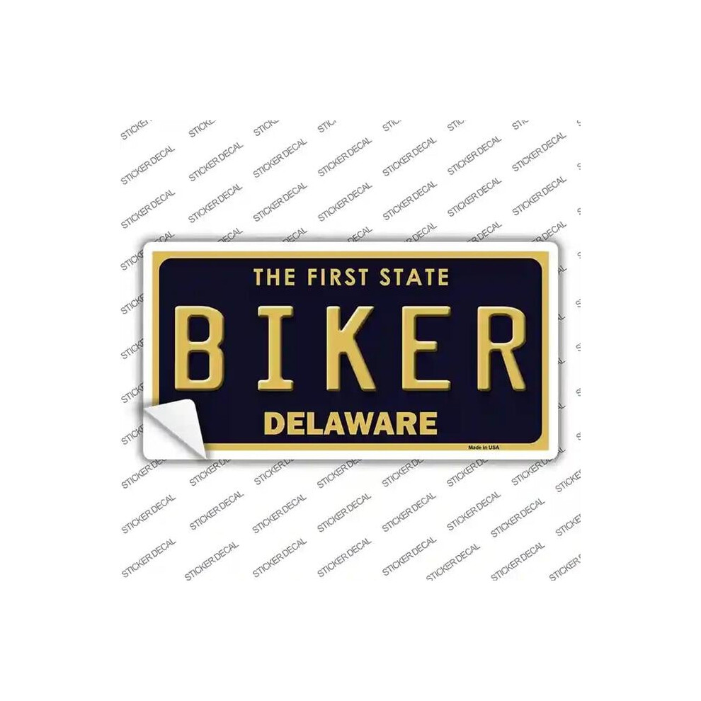 Smart Blonde Lp-6722S-L Biker Delaware Novelty Sticker Decal - Large 792636326288
