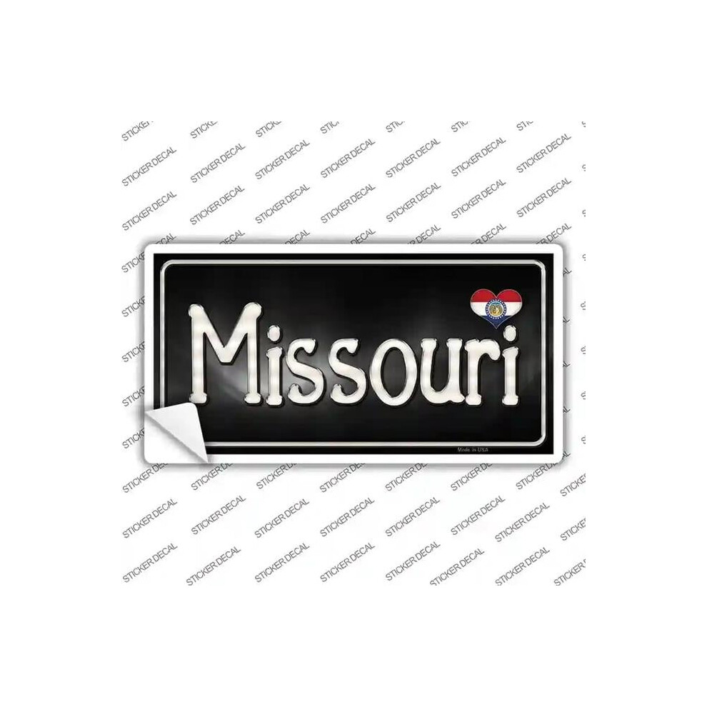 Smart Blonde Lp-9463S-L Missouri Flag Script Novelty Sticker Decal - Large 792636324543