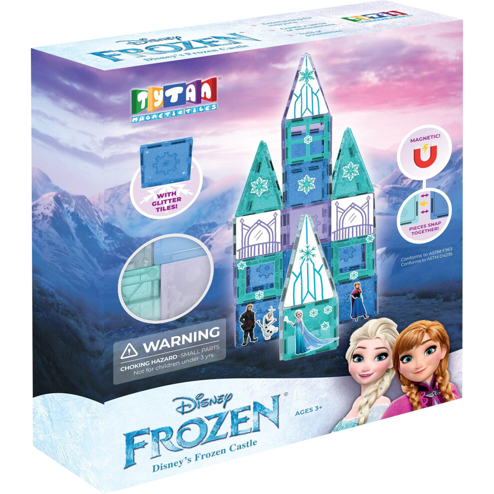 Gelukkige Tijger Tytan Tiles Official Disney Licensed Frozen Castle Magnetic Tiles Building Set Powerful Stem/Steam Learning Workbook Creative Architectural Play Sh