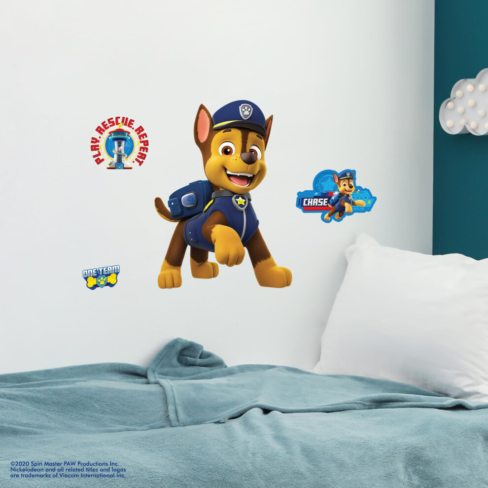 Wall Palz Nickelodeon Paw Patrol Wandaufkleber 48,3 Cm Chase-Wandsticker Fur Schlafzimmer Mit 3D-Augmented-Reality-Interaktion Paw Patrol Wan-image