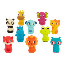 B. speelgoed B. - 10 Vingerpoppetjes - Dierenvingerpoppetjes - Vos Panda Nijlpaard Giraffe Hond - Leeuw Kat Kikker Olifant Uil - 10 Maanden + - Pinky