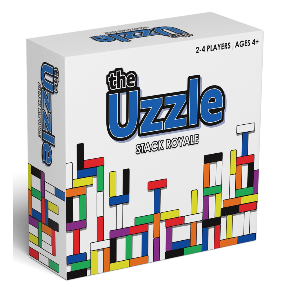 The Uzzle Stack Royale Board Game Fast & Fun Family Board Game for Children & Adults Color Block Puzzles Games for Ages 4+