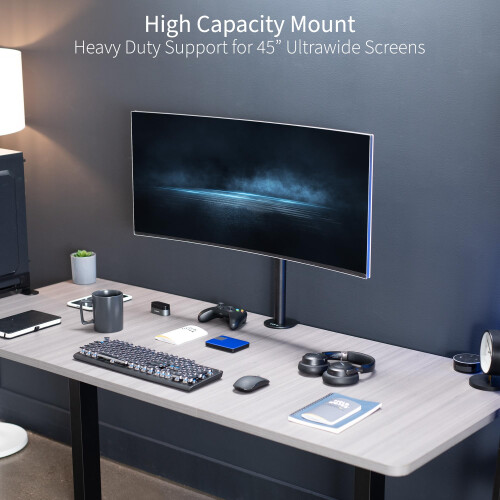 Vivo VIVO Στήριξη Μόνιτορ Clamp-on Ultra Wide, Ρυθμιζόμενη Βάση για 1 Οθόνη έως 45 ίντσες 1