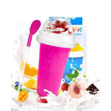 Kubek do Slushy Maker DIY Magic Slushy Maker Squeeze Cup Przenosny kubek do wyciskania Smoothie do sokw Mleko i lody Zrb dwuwarstwowy kubek krz