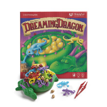 SimplyFun Dreaming Dragon - Et spil for børn baseret på stabil hænderkoncentration og lidt held - 2 til 4 spillere - børns spil i alderen 6 & op