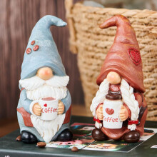 Coffee Gnomes Coffee Table Decor - Coffee Bar Accessories Tabletop Kitchen Office Home Coffee Bar Decor Counter Decor Christmas Valentine Resin Gnome