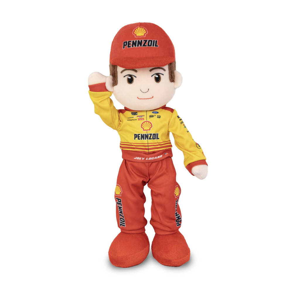 Photos - Doll Playtime by Eimmie NASCAR Collectible Team Penske Joey Logano Plush Figure 14-Inch Racing Rag - Baby - Quality Mat