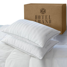 Hotel Grand Feather Down Pillow 100% Kingsize kussens Katoen Set van 2 stuks Woondecoratie Bedkussens voor Rug-/Zijslapers