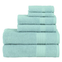 Nine West Luxurises 6-teiliges Handtuch-Set aus 100 % trkischem Baumwoll-Frottee, schnell trocknend, sehr saugfhig und bequem, inklusive 2 Badet