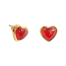 Joxevyia Carnelian Crystal Heart Earerings Red Raw Stone Healing Crystal