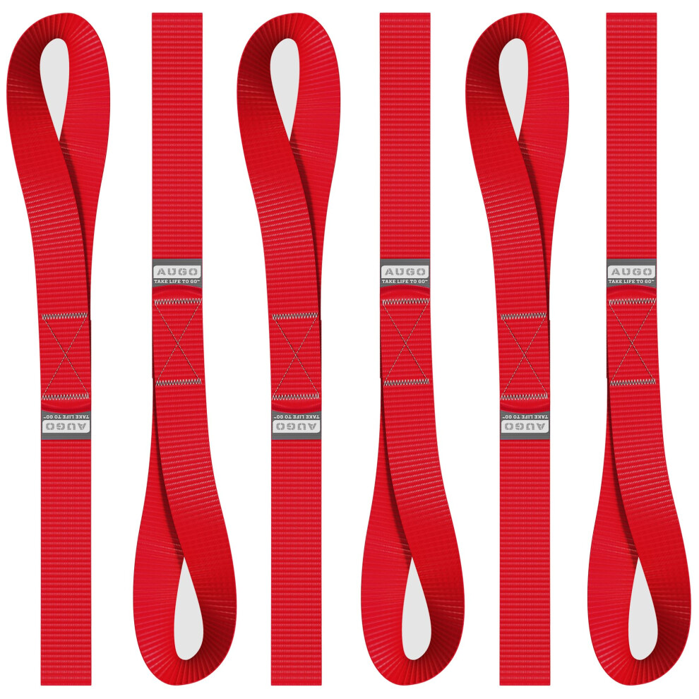 Soft Loop Tie Down Straps - 1 500 Load Capacity & 4 500 Lbs Breaking Strength - 6 Pack - Loops For Securing Atv Utv Motorcycles Scooters Dirt Bike 850032136532