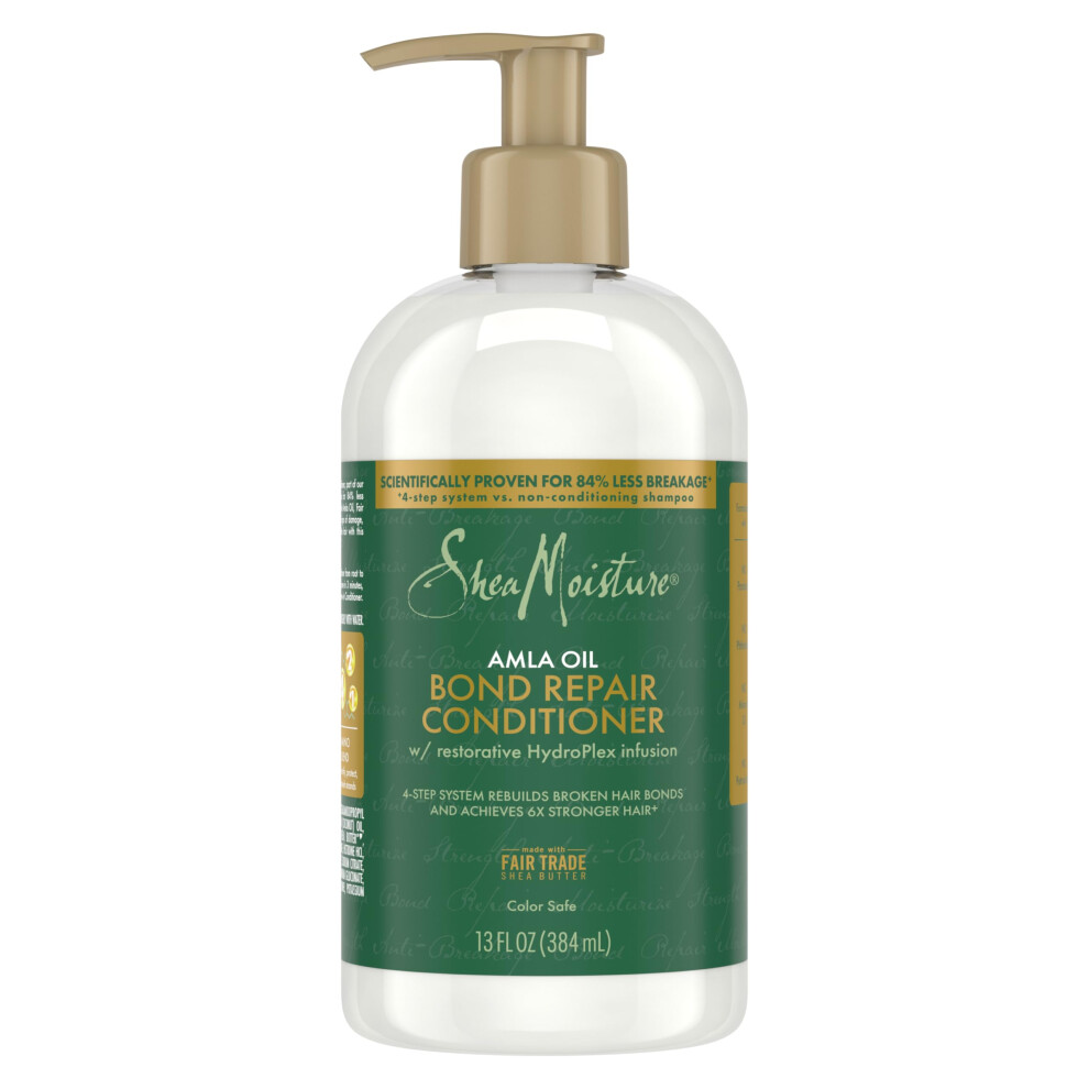 Apr  s-shampoing r  parateur Shea Moisture Bond    l'huile d'amla pour renforcer les cheveux avec une infusion HydroPlex r  paratrice anti-casse 13 oz