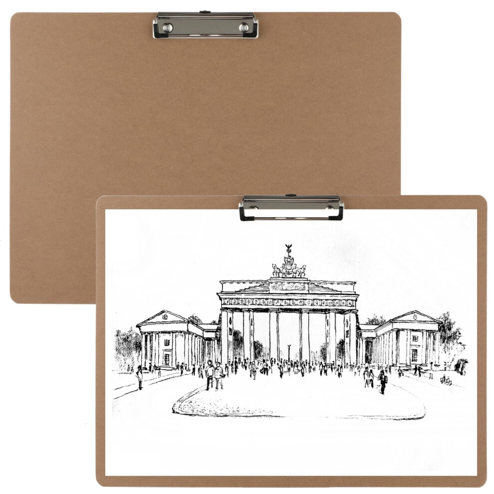 Portablocco 13'' X 17'' 2 Pezzi A3 Doppia Clip Cartone Rigido Portablocco Extra Large Portablocco Portablocco Clip Art A Basso Profilo Portablocc