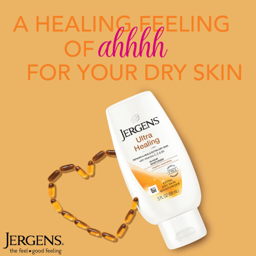 Jergens Ultra Healing Ενυδατική Κρέμα για Ξηρό Δέρμα, Λοσιόν Χεριών και Σώματος, 3 Oz, Πακέτο 8 1