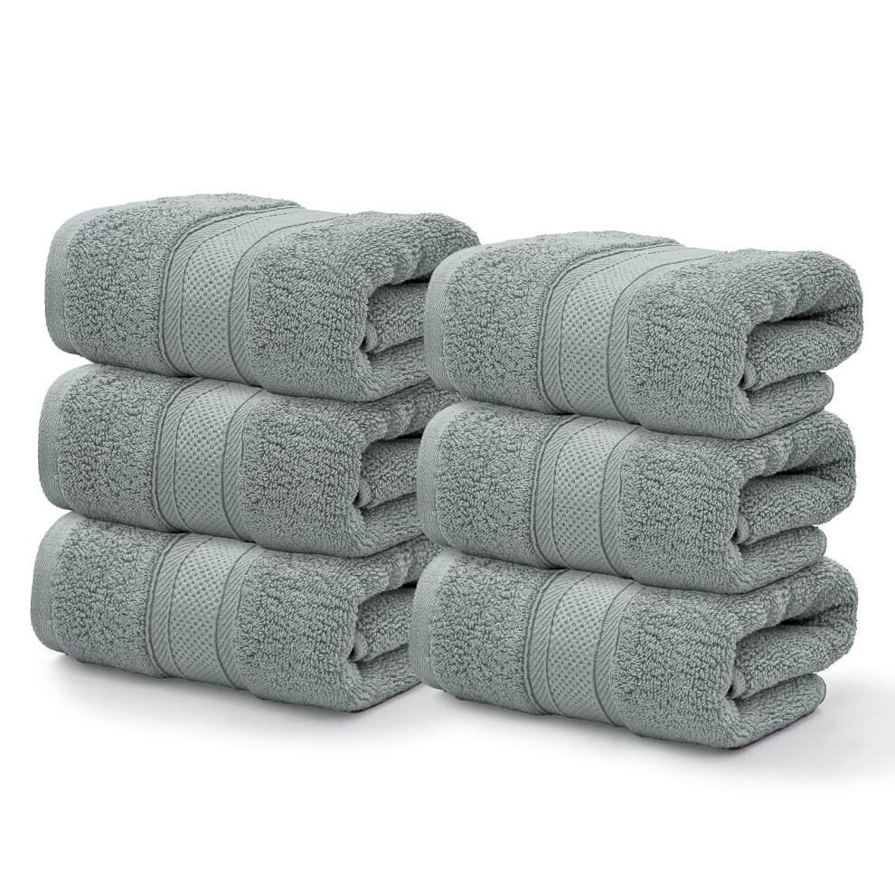 Ensemble de 6 serviettes de toilette 100 % coton MoNiBloom pour salle de bain, maison, h   tel, spa, salle de sport, yoga, douche, tr   s absorbantes