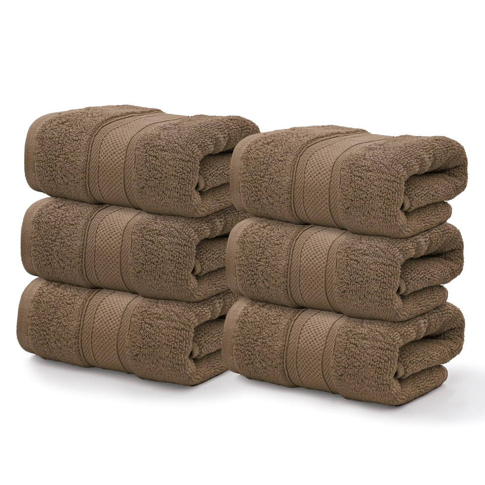 Ensemble de 6 serviettes de toilette MoNiBloom 100 % coton pour salle de bain, maison, h   tel, spa, salle de sport, yoga, douche, tr   s absorbantes