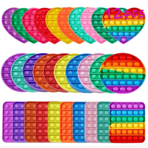 4 Pietre Sensoriali Antistress In Silicone Per Ansia E ADHD – Texture Diverse