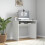 Homcom HOMCOM Computer Desk Writing Table Study Workstation Storage High Gloss White 8