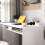 Homcom HOMCOM Computer Desk Writing Table Study Workstation Storage High Gloss White 7