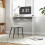 Homcom HOMCOM Computer Desk Writing Table Study Workstation Storage High Gloss White 9