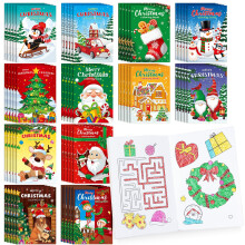 BenLouis 24 Pcs Mini Färgläggningsböcker Jul Party Favorer för Barn