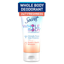 Ganzkörper Deodorant, Aluminiumfrei Unsichtbare Creme, Pfirsich + Vanilleblüte