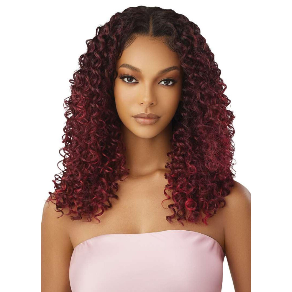 Rï¿½Cka Unisex Brown Outre Airtied 100% Fully Hand-Tied Wig - Human Hair Blend - Dominican Curly 22"""" (Drf Ginger )