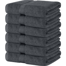 Serviettes d'utopie 6 pack de serviettes de bain (24 x 48 pouces) 500 GSM 100% anneau file coton moyen leger et tres absorbant des serviettes de