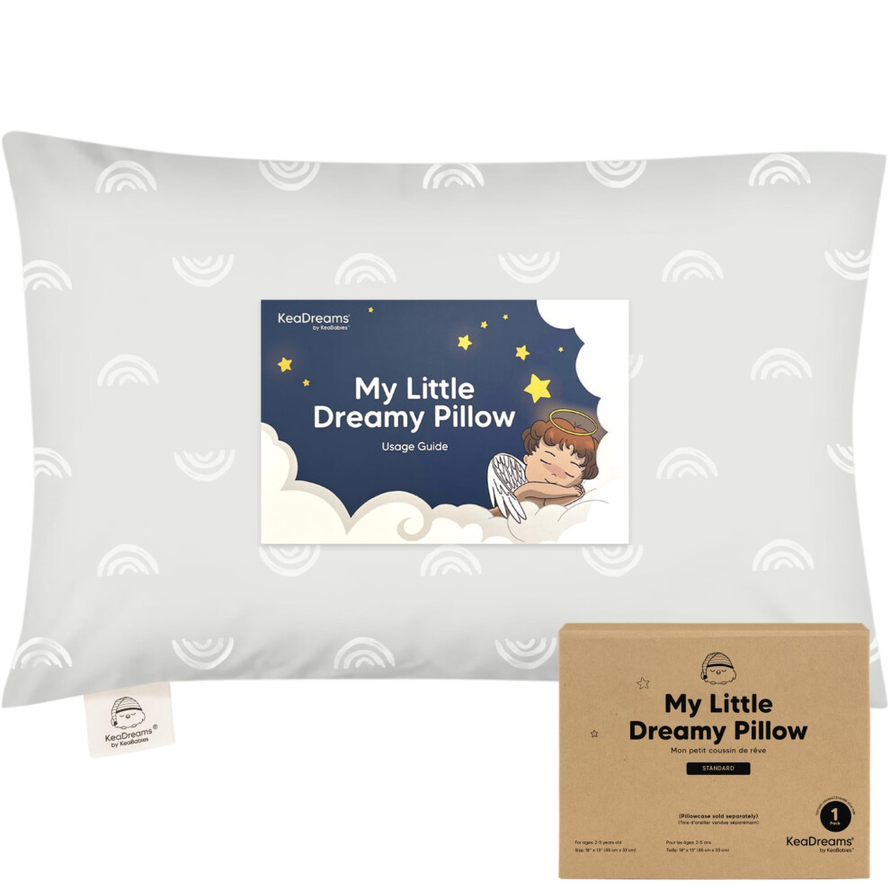 Keababies Toddler Pillow - Soft Organic Cotton Toddler Pillows For Sleeping 13X18 Small Pillow For Kids Kids Pillows For Sleeping Kids Pillow For T