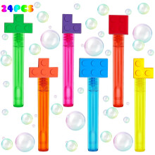 uoyoi Bouwstenen Feestartikelen 24 stuks Bouwstenen Bubble Wands voor kinderen Leuke Bubble Wand voor bouwstenen Verjaardagsfeestje benodigdheden Kla