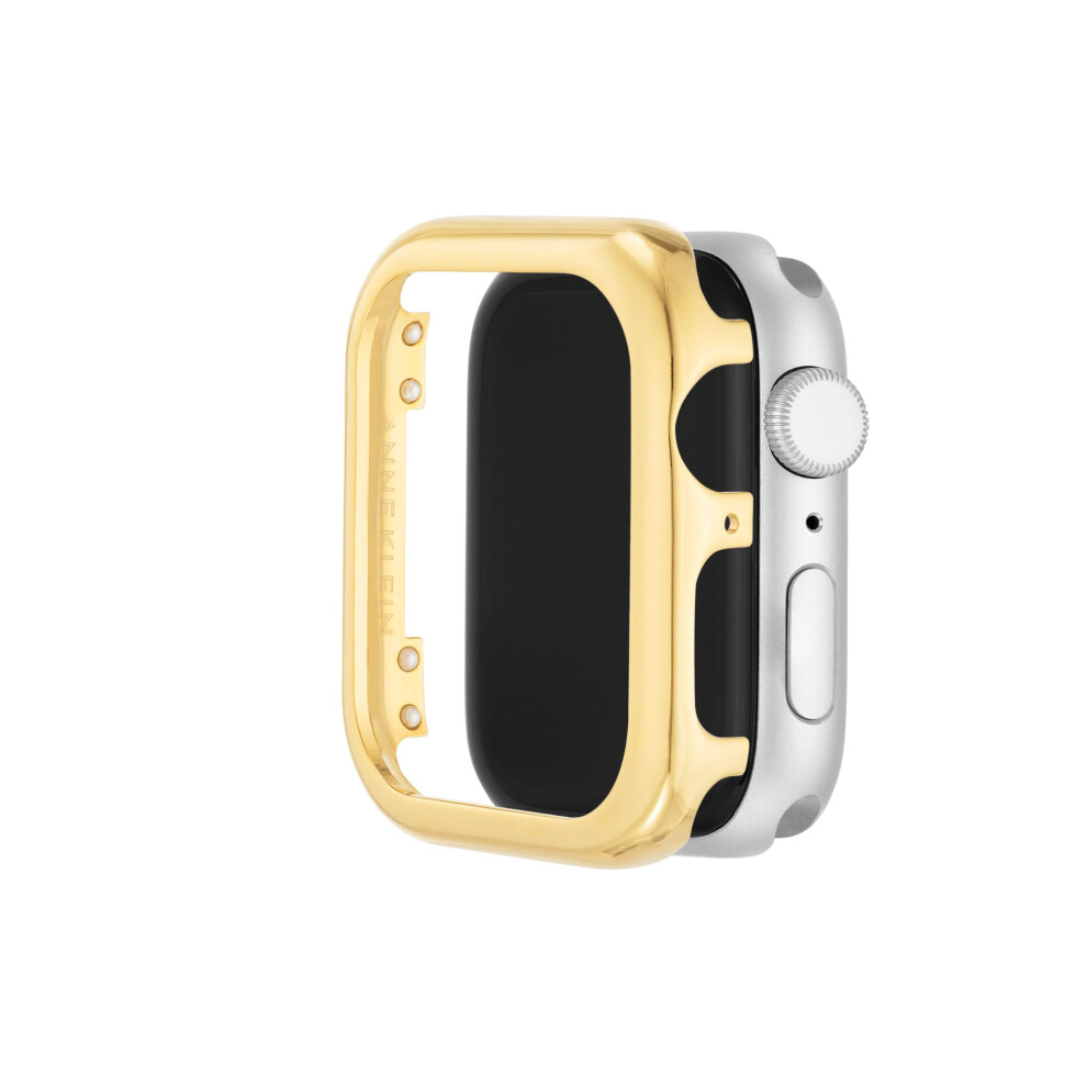 Anne Klein Paraurti In Cristallo Di Alta Qualità, Compatibile Con Apple Watch, Senza Cuciture, Facile Installazione, Paraurti Per Apple Watch, Oro, 41 Mm, WK/2006GPGP41-image