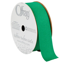 Offray 156108 7/8"""" Wide Grosgrain Craft and Decorative Ribbon  21-Foot Spool  Emerald Green