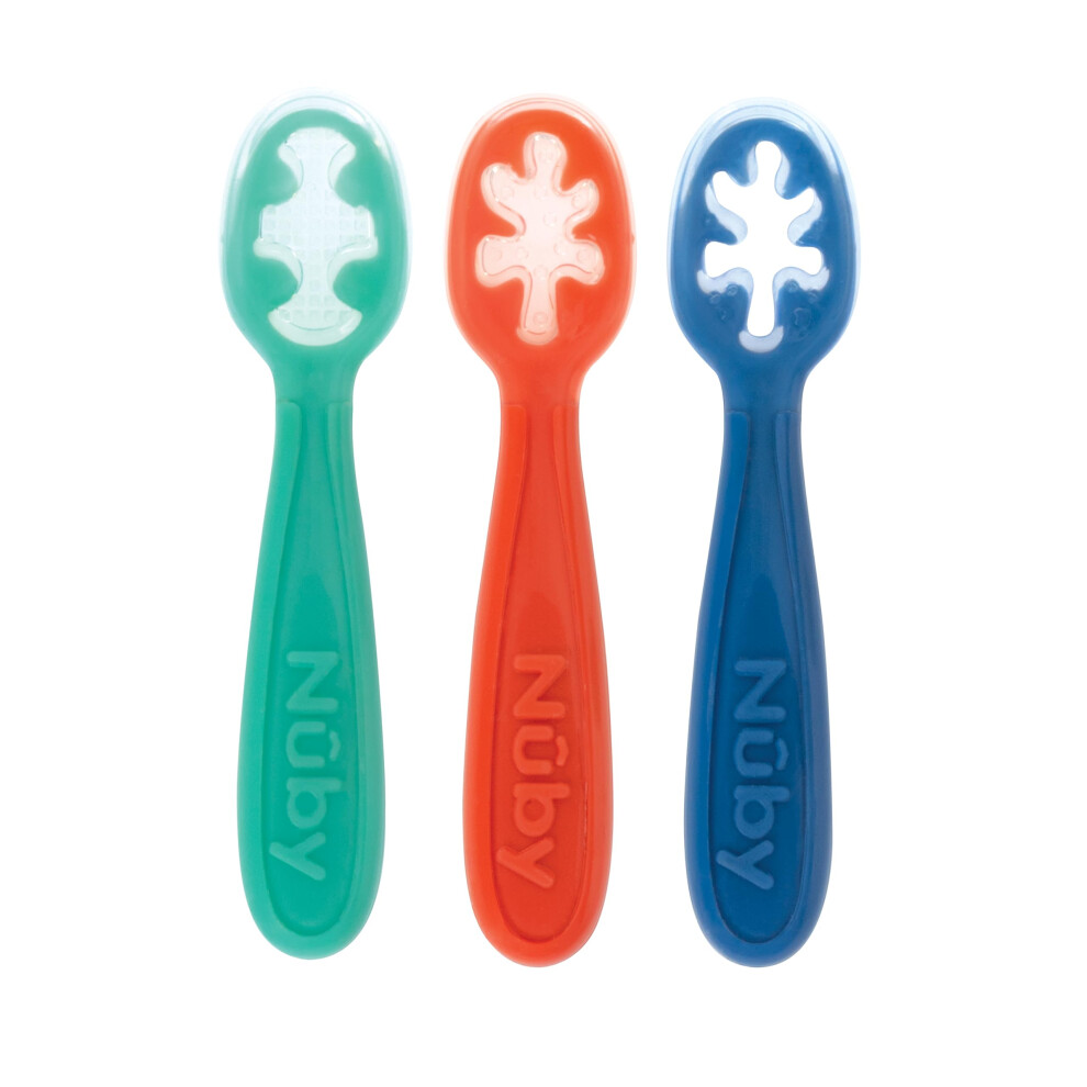 Ensemble de cuill   res Nuby pour b   b    (lot de 3) - Ustensiles d'alimentation pour b   b   s - 6 mois et plus