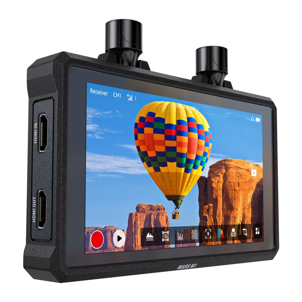 Hollyland Mars M1 Enhanced Wireless Transmitter & Receiver & Monitor 3-In-1 Sdi/Hdmi Wireless Video Transmission System With 450Ft (150M) Los Range 6976068110125